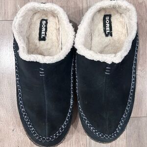 Sorel Men's Black and Cream Loafers